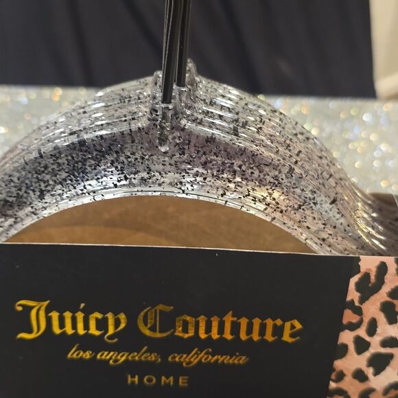 Juicy Couture Home Transparent Black Glitter Infused Clothes Hangers -Set Of 10 - Picture 6 of 6